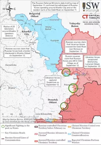 Contre-offensive ukrainienne dans la région de Kharkiv au mois de septembre 2022
