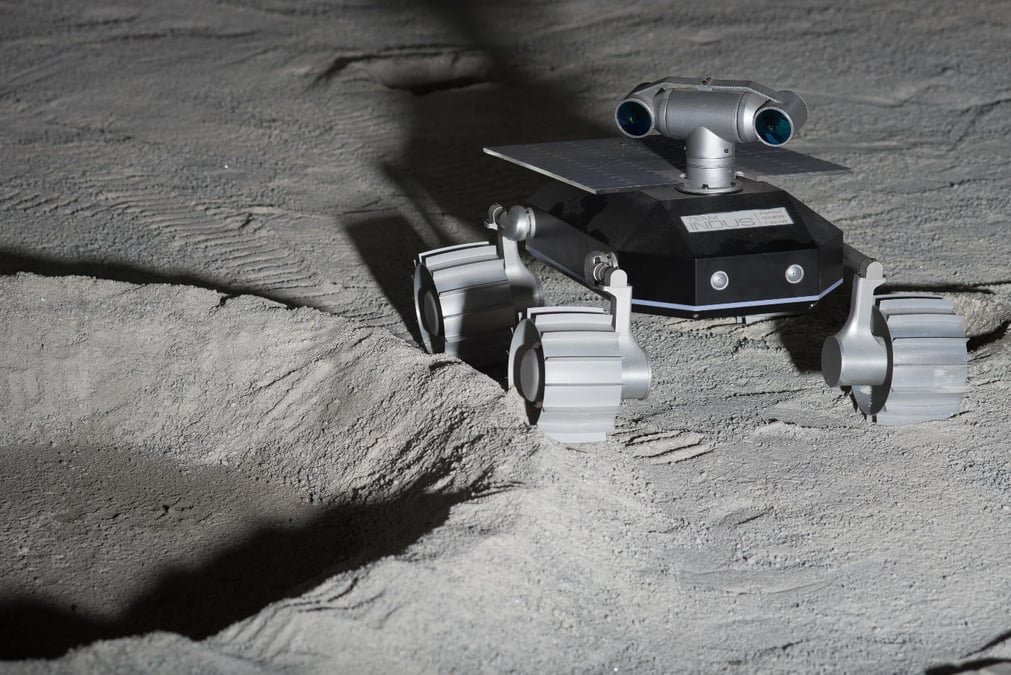 Vue d’artiste du rover ECA 5.0 de la seule équipe indienne encore en lice.